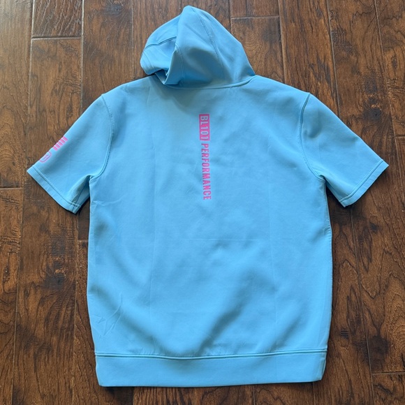 Baseball Lifestyle 101 Blue Hoodie with Pink Accents, Men’s size medium - Picture 9 of 10